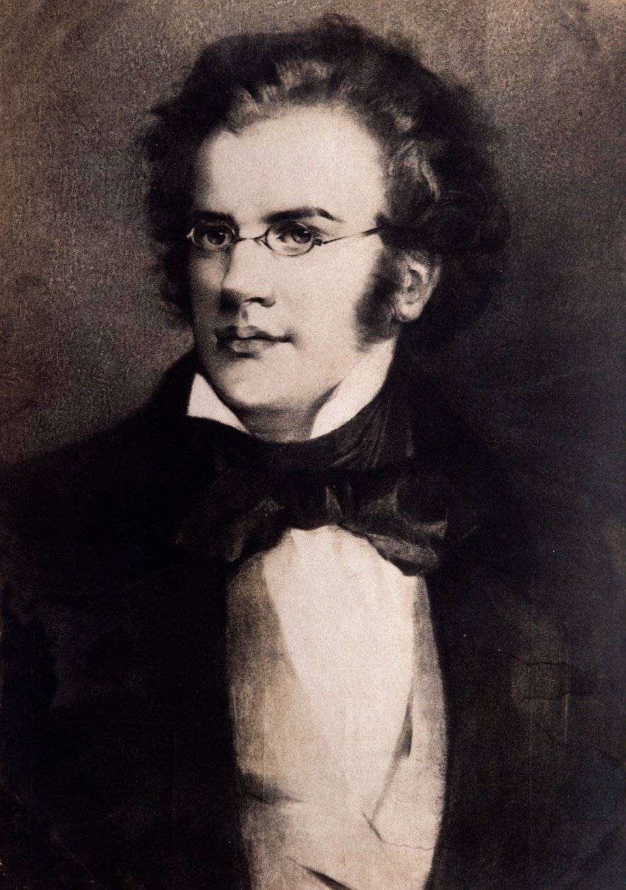 Portræt af Franz Schubert (gravering) af Unknown artist