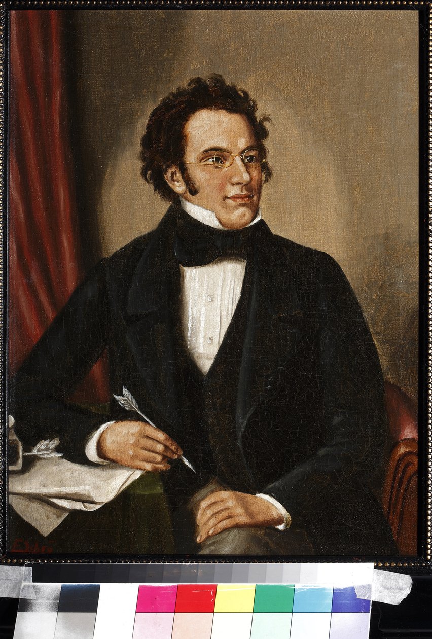 Portræt af Franz Schubert (olie på lærred) af Unknown artist