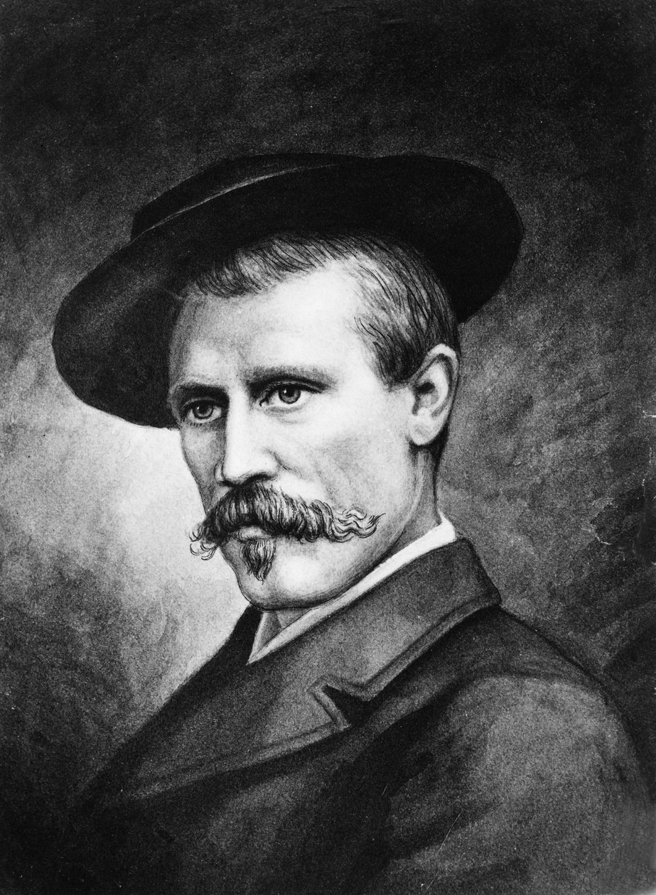 Portræt af Fridtjof Nansen (1861-1930), norsk opdagelsesrejsende i 1897 af Unknown artist