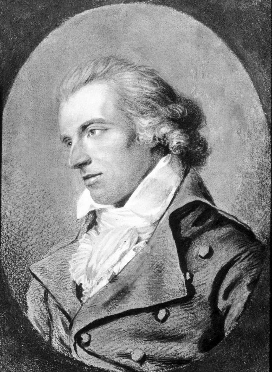 Portræt af Friedrich von Schiller (1759 - 1805). sd. 19. århundrede. af Unknown artist