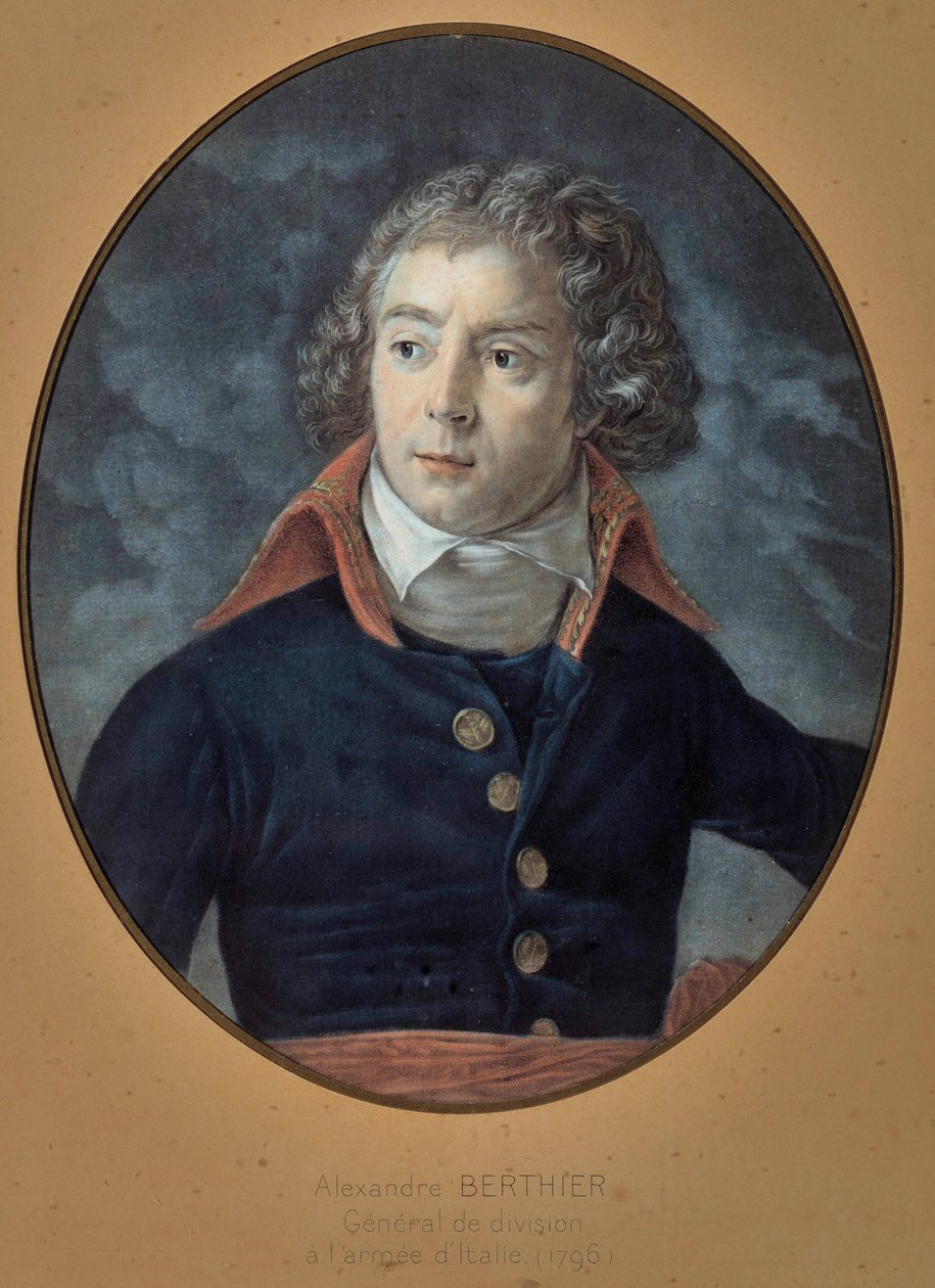 Portræt af general Louis Alexandre (Louis-Alexandre) Berthier (1753-1815) Anonymt maleri af Unknown artist