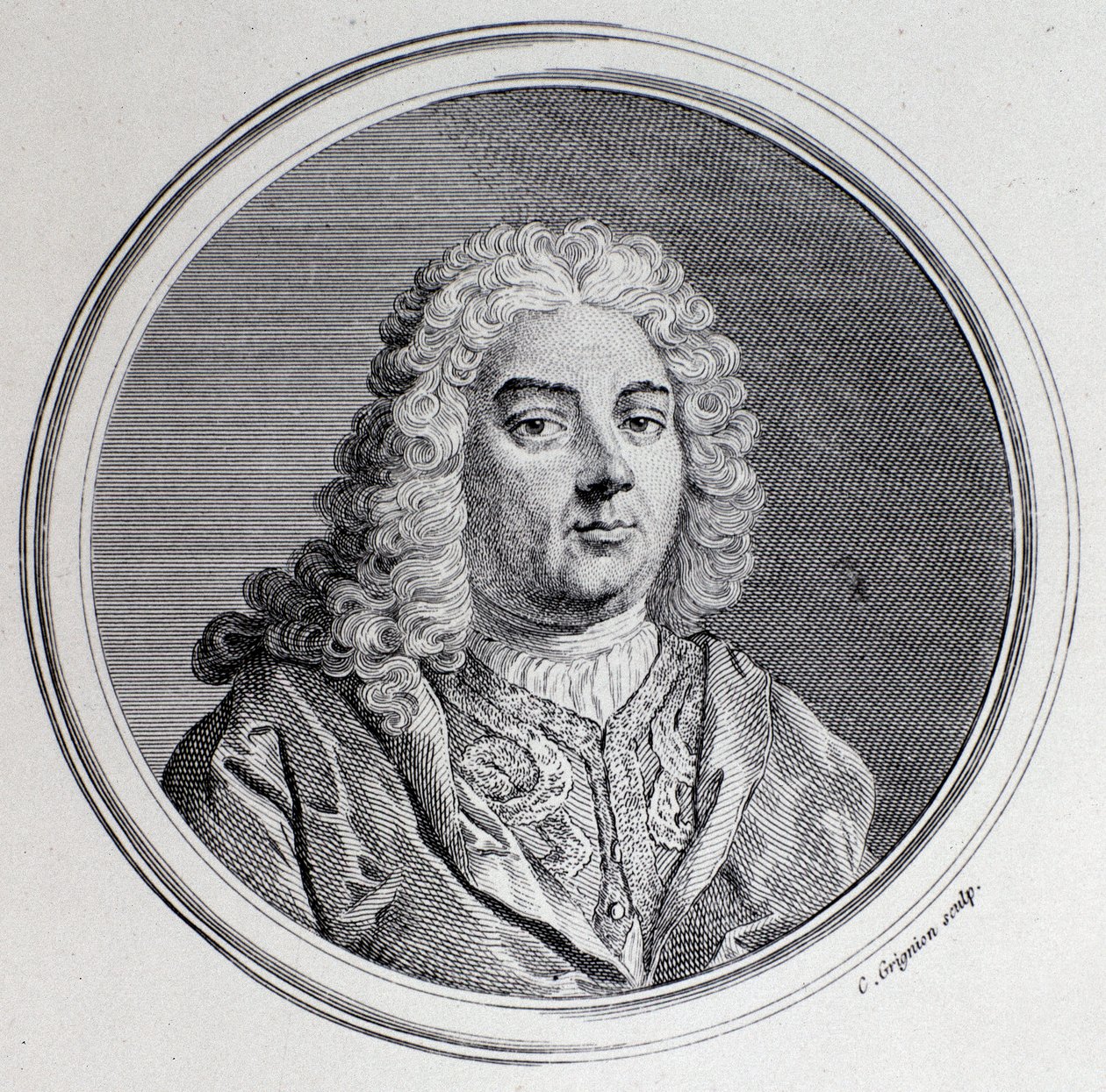 Portræt af Georg Friedrich Handel (stik) af Unknown artist