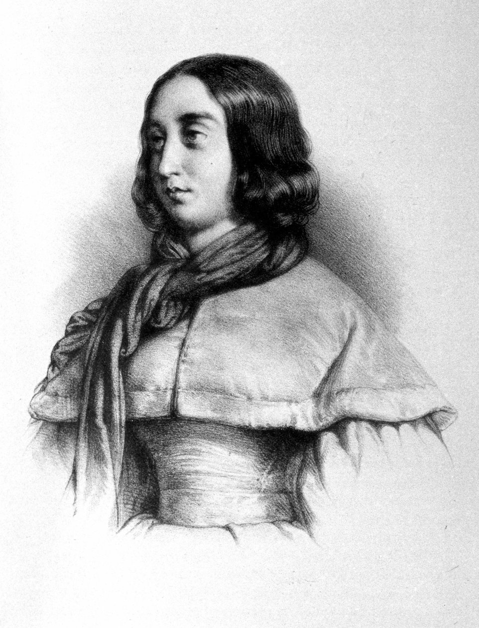 Portræt af George Sand (Aurore Dupin, Baronne Dudevant) (1804-1876). af Unknown artist