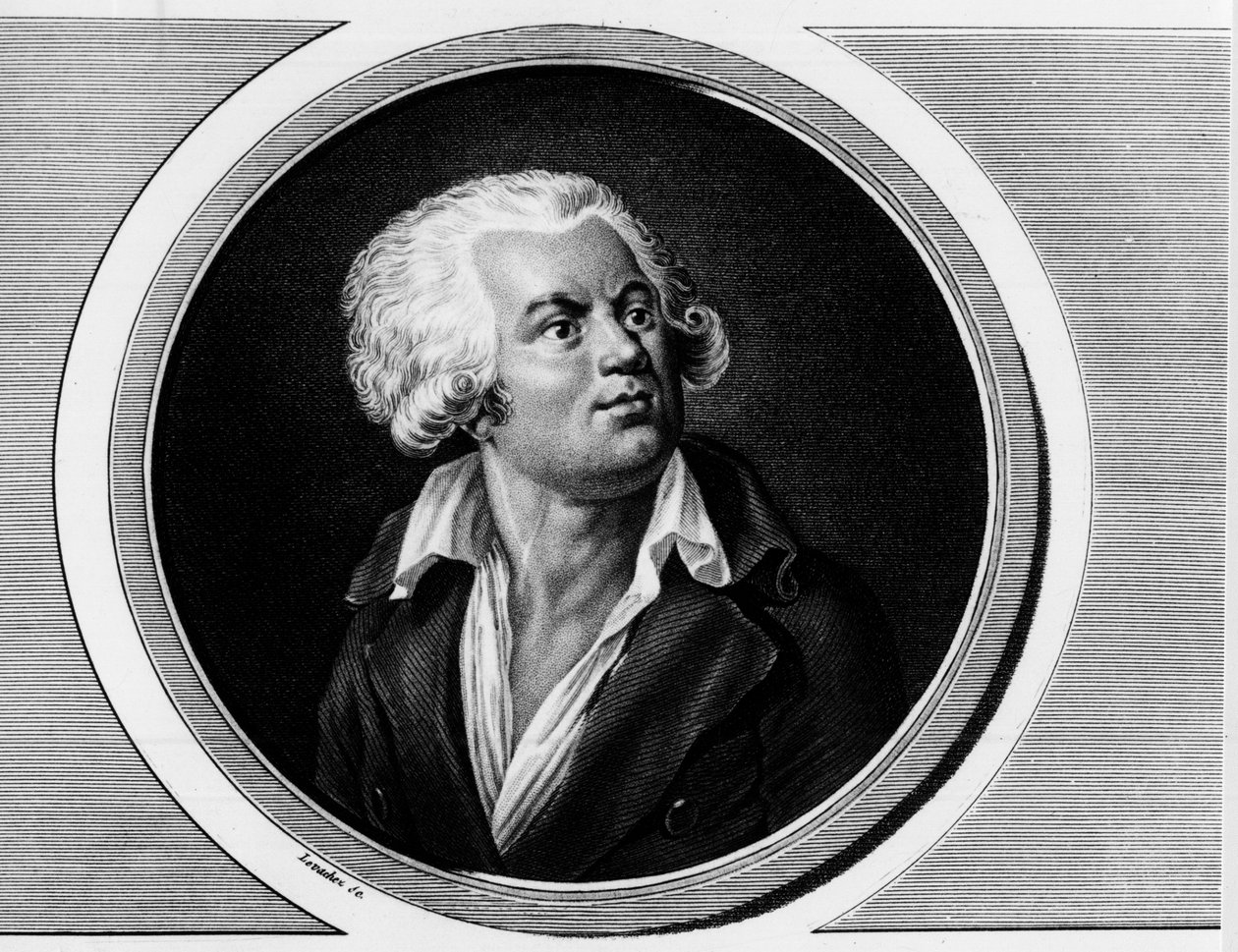 Portræt af Georges Jacques Danton, konventionel advokat (1759-1794). Indgravering i "" Komplet samling af historiske malerier fra den franske revolution, i tre bind.""" 1804. af Unknown artist