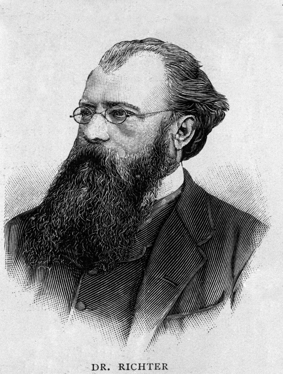 Portræt af den tyske dirigent Hans Richter (1843 - 1916). af Unknown artist