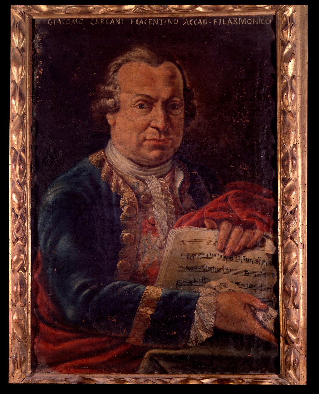 Portræt af Giacomo Carcani, italiensk komponist (maleri af Unknown artist