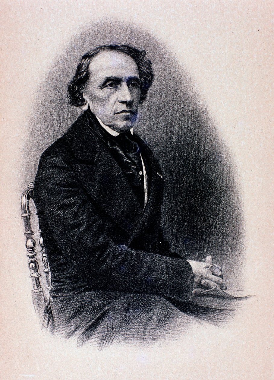 Portræt af Giacomo Meyerbeer (gravering) af Unknown artist