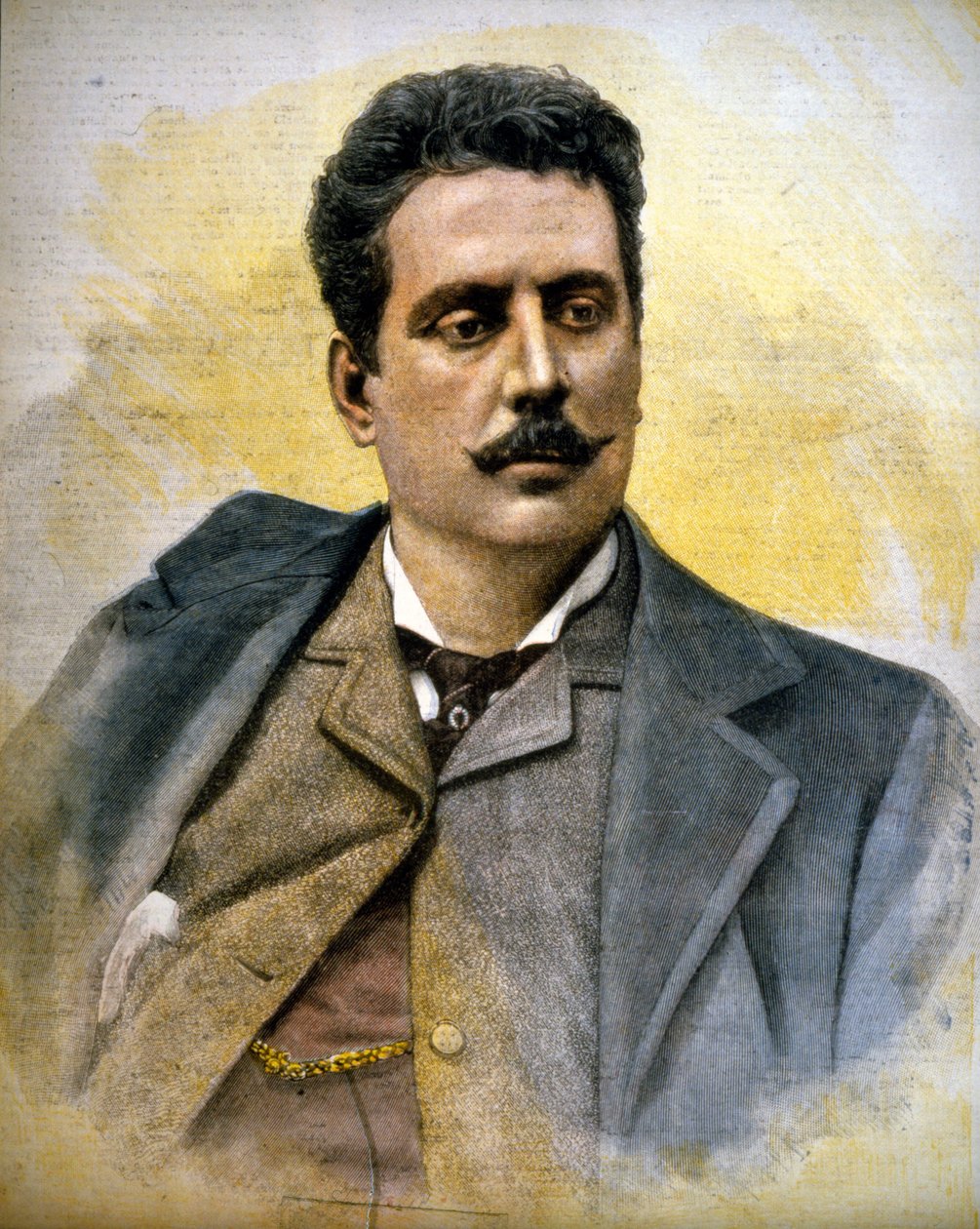 Portræt af Giacomo Puccini (1858-1924), italiensk komponist. af Unknown artist