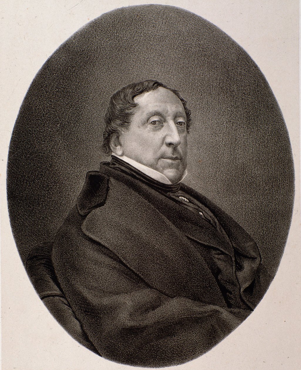 Portræt af Gioacchino Rossini (gravering af Unknown artist