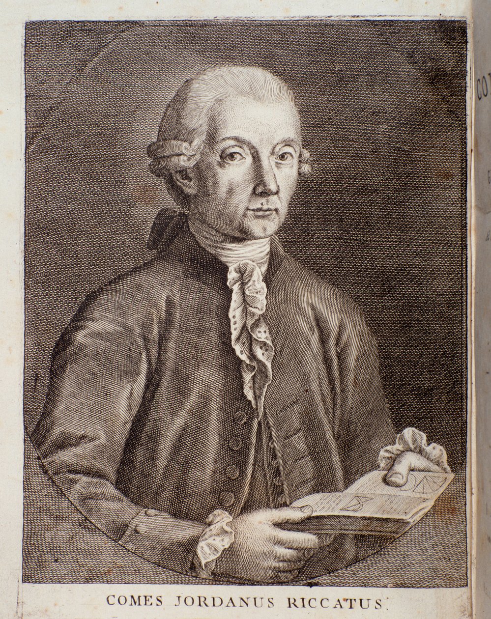 Portræt af Giordano Riccati (kobberstik) af Unknown artist