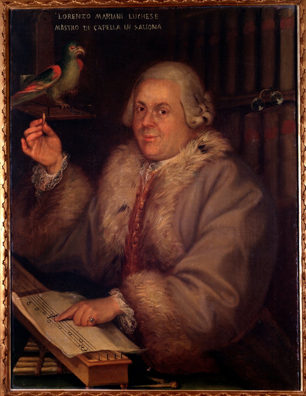 Portræt af Giovanni Lorenzo Mariani, italiensk komponist (maleri af Unknown artist