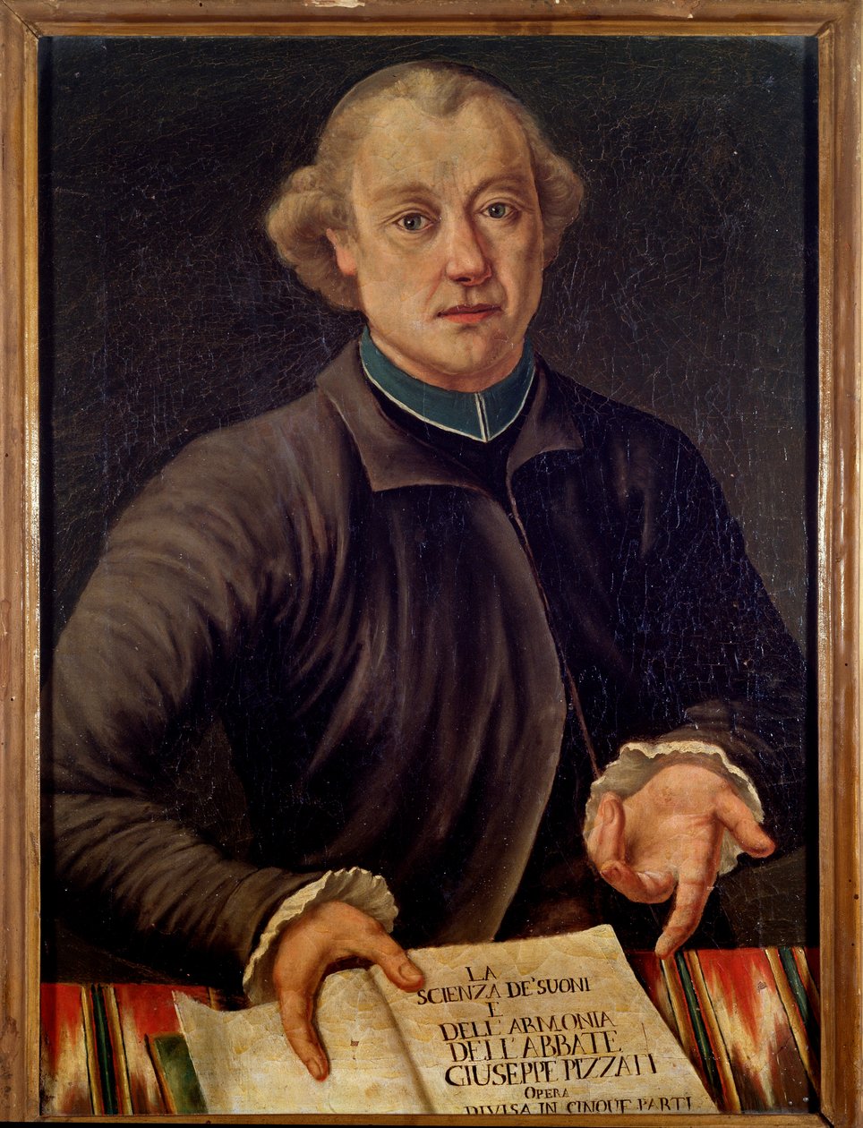 Portræt af Giuseppe Pizzati, italiensk musikteoretiker (maleri af Unknown artist