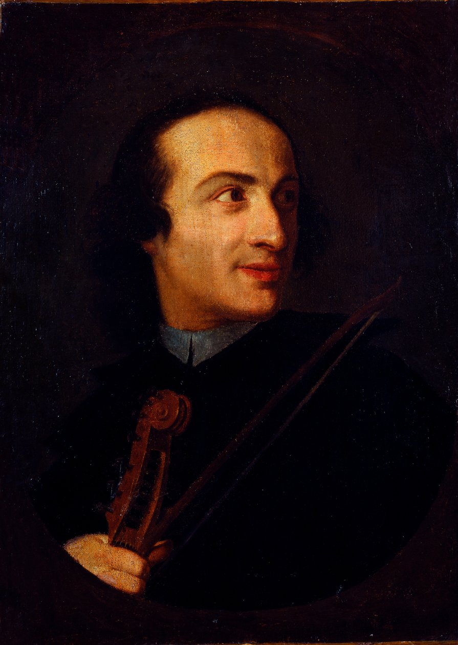 Portræt af Giuseppe Tartini (1692 - 1770), italiensk violinist og komponist Anonym maleri. 1700-tallets Milano, museo del castello af Unknown artist