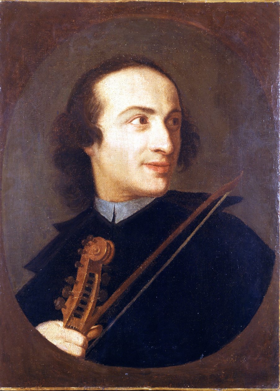 Portræt af Giuseppe Tartini (1692 - 1770), italiensk violinist og komponist. Slotsmuseet. Milano af Unknown artist