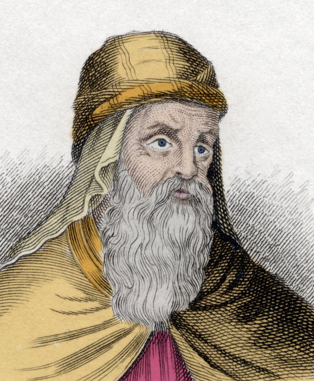 Portræt af Gregoire de Nazianze (Naziance) (Gregory of Nazianzus), kendt som den unge, eller Gregoire the Theologian (329 -390), teolog og doktor i kirkens gravering i det 19. århundrede. af Unknown artist