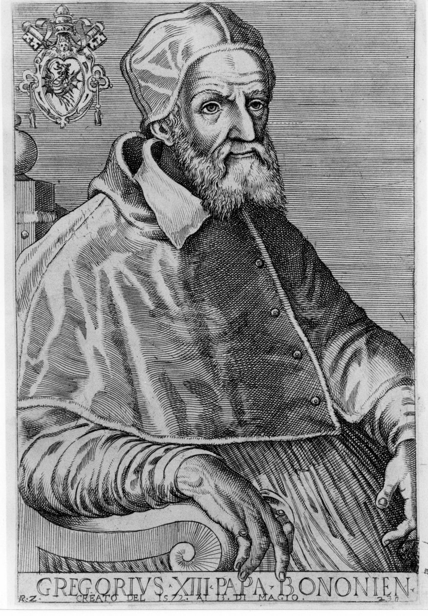 Portræt af Gregor XIII (1502 - 1585). af Unknown artist