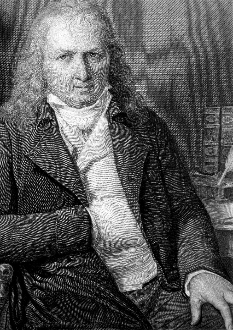 Portræt af Henri Bernardin de Saint Pierre (Saint-Pierre eller St-Pierre), fransk forfatter (1737-1814). - gravering af Unknown artist