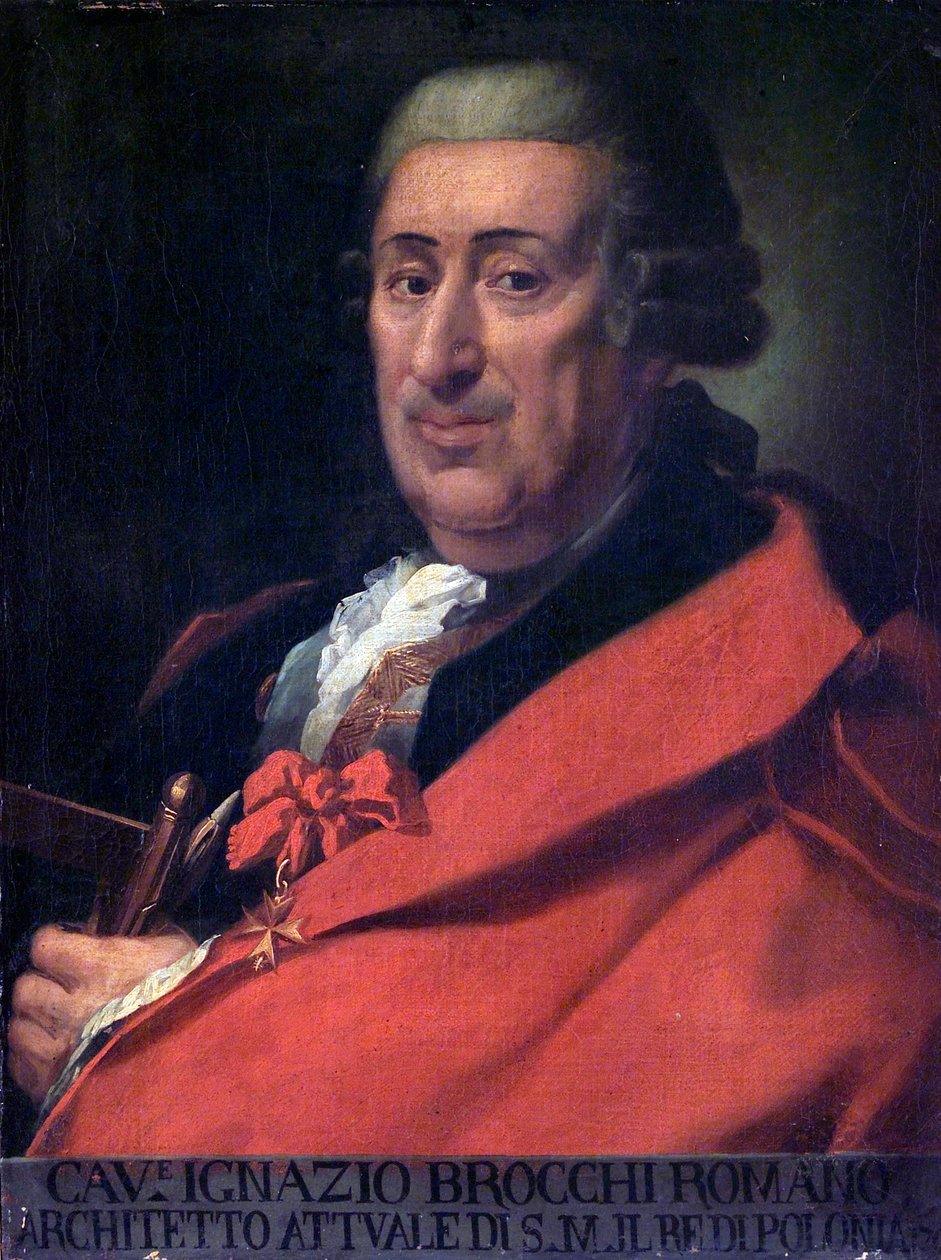 Portræt af Ignazio Brocchi, arkitekt par Anonymous, anden halvdel af det 18. årh. - Olie på lærred, 51x66,5 - Accademia di San Luca af Unknown artist