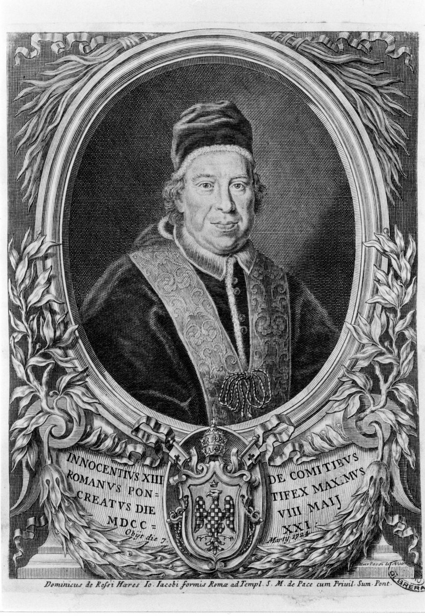Portræt af Innocentius XIII (1655 - 1724). af Unknown artist