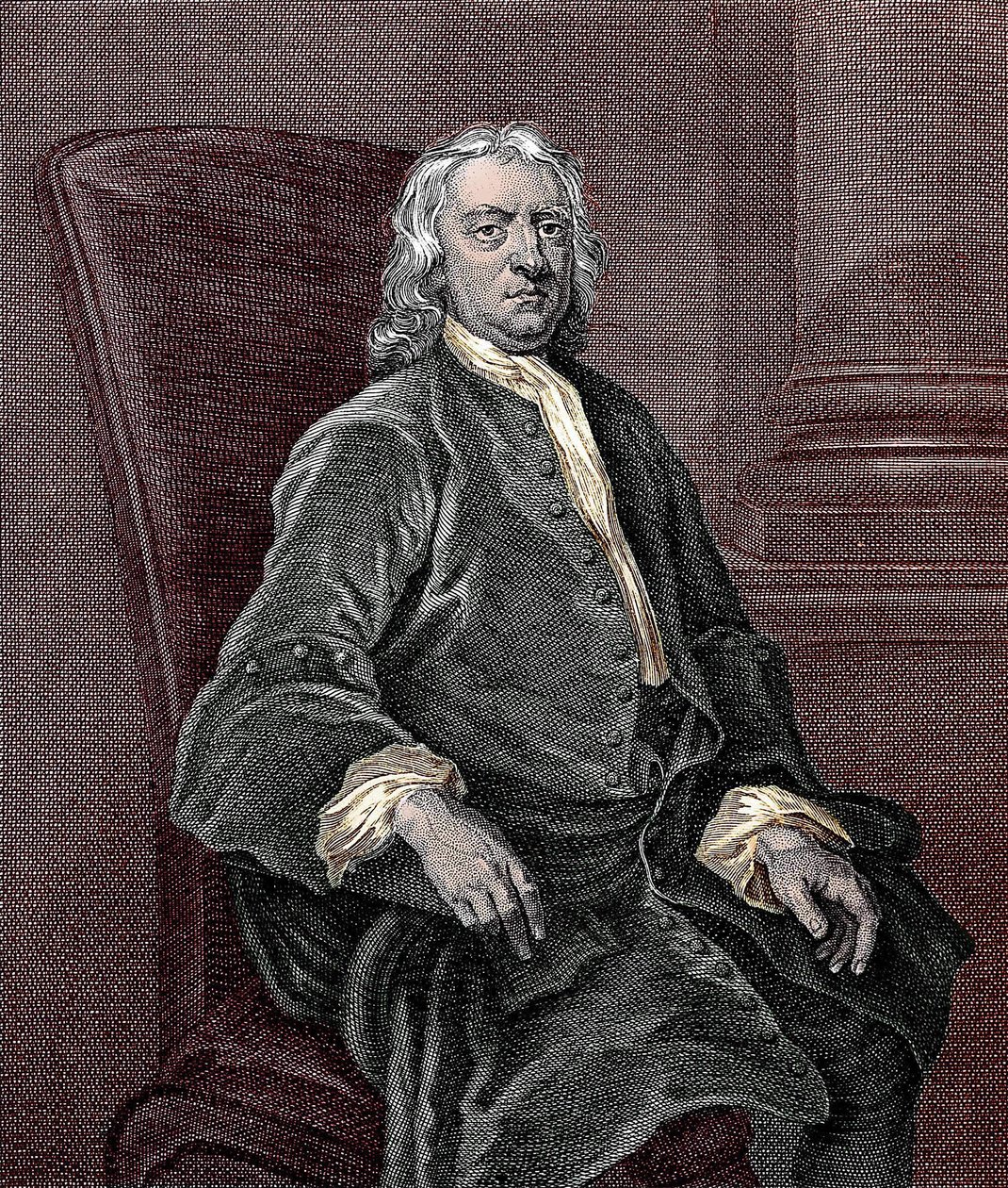 Portræt af Isaac Newton (1642-1727) af Unknown artist