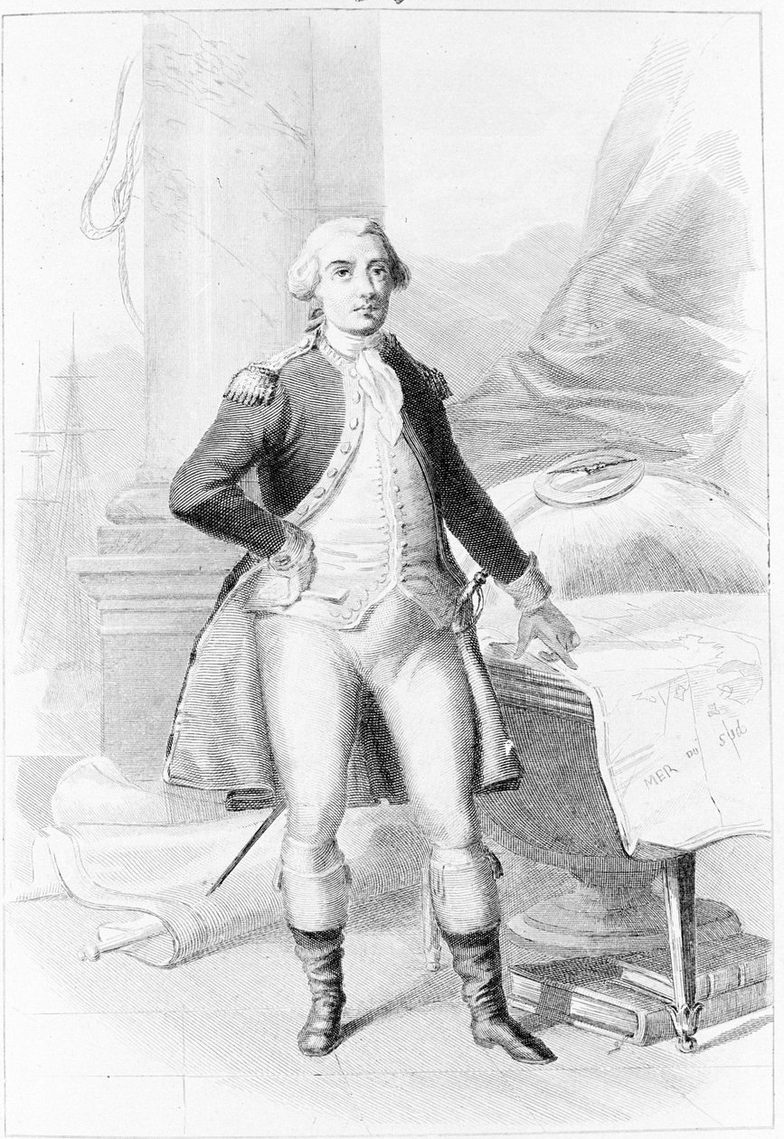 Portræt af Jean-Francois Galaup, greve af La Perouse (Jean Francois Laperouse af Unknown artist