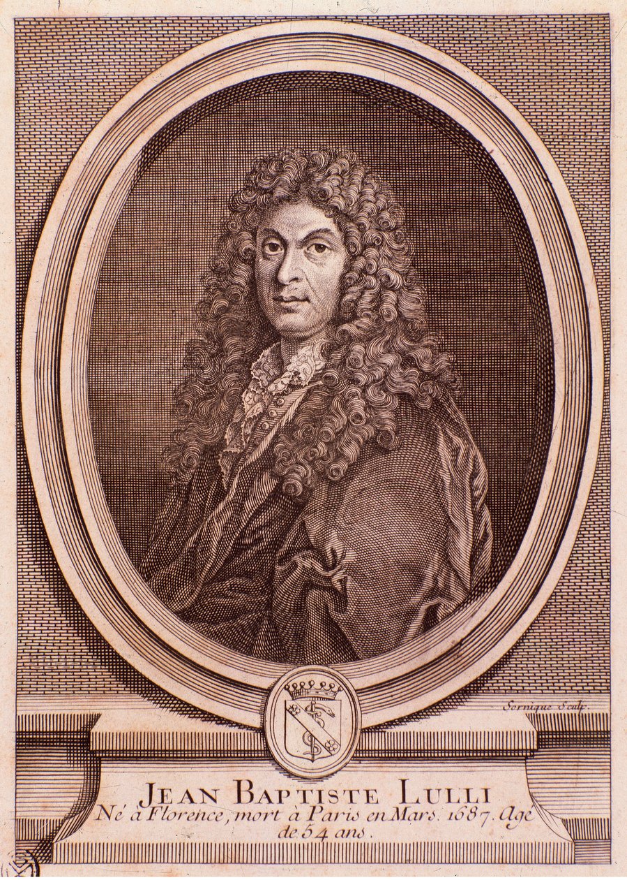 Portræt af Jean Baptiste Lully (gravering af Unknown artist