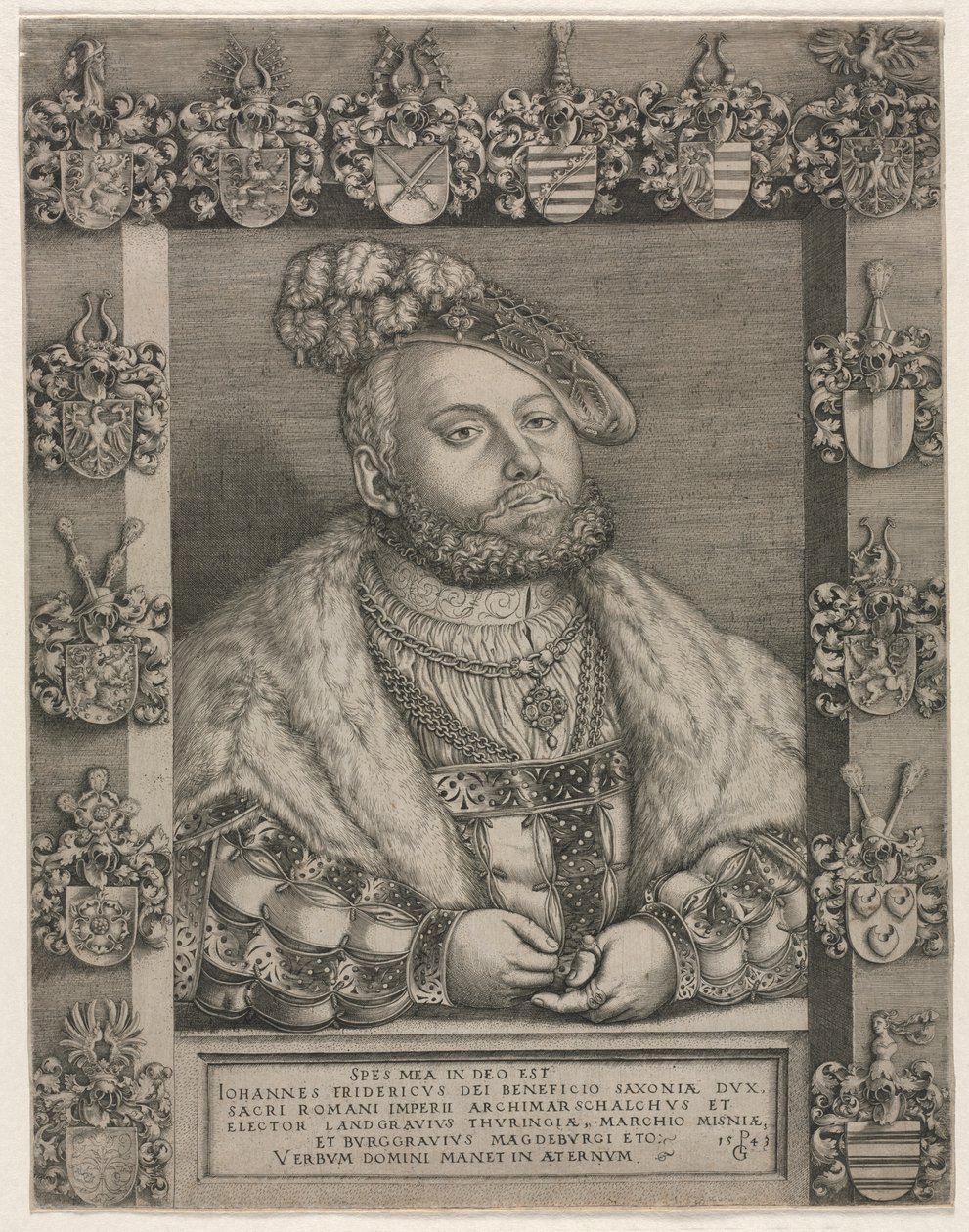 Portræt af John Frederick I, "The Magnanimous", kurfyrst af Sachsen af Unknown artist