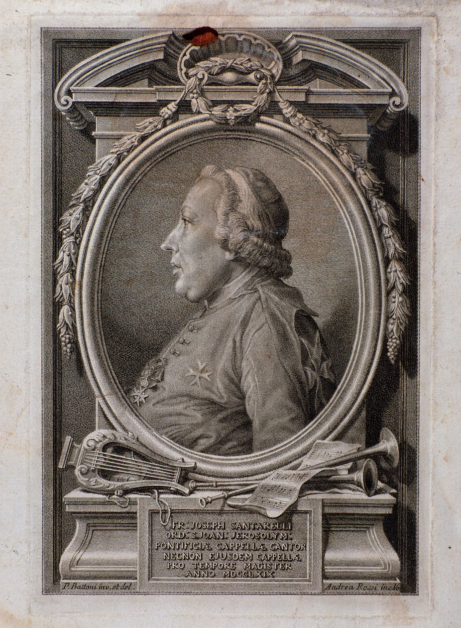 Portræt af Joseph Santarelli (gravering af Unknown artist