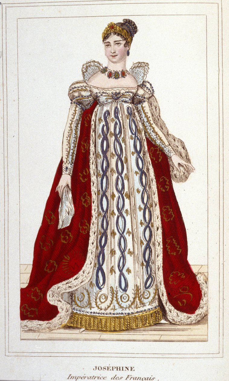 Portræt af Joséphine af Beauharnais Bonaparte (1763 - 1814), imperator af den franske gravering af 1830 af Unknown artist