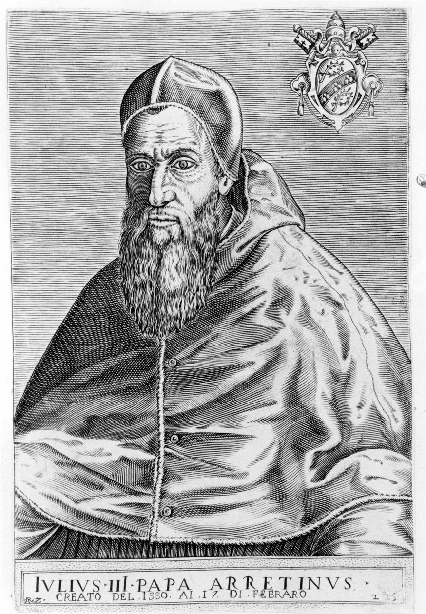 Portræt af Jules III (1487 - 1555). af Unknown artist
