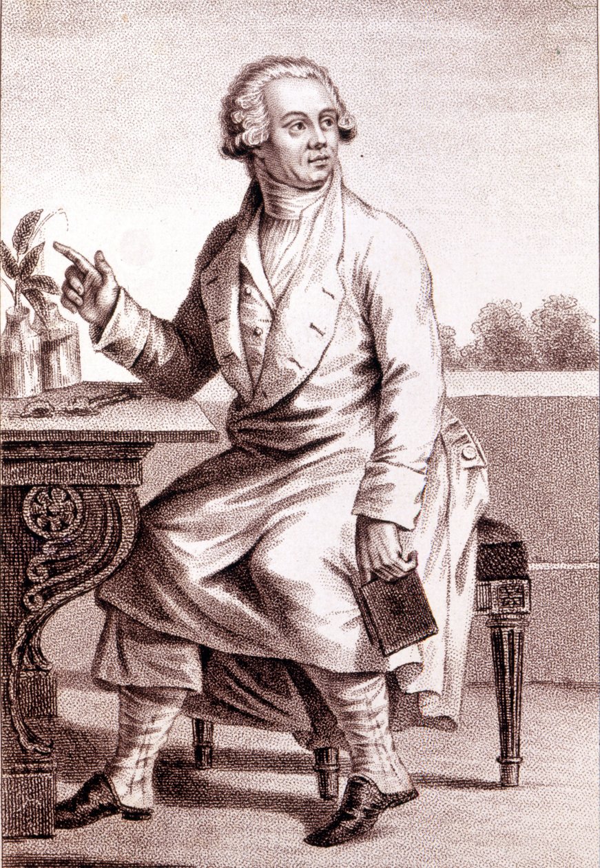 Portræt af Lavoisier (1743-1794). af Unknown artist