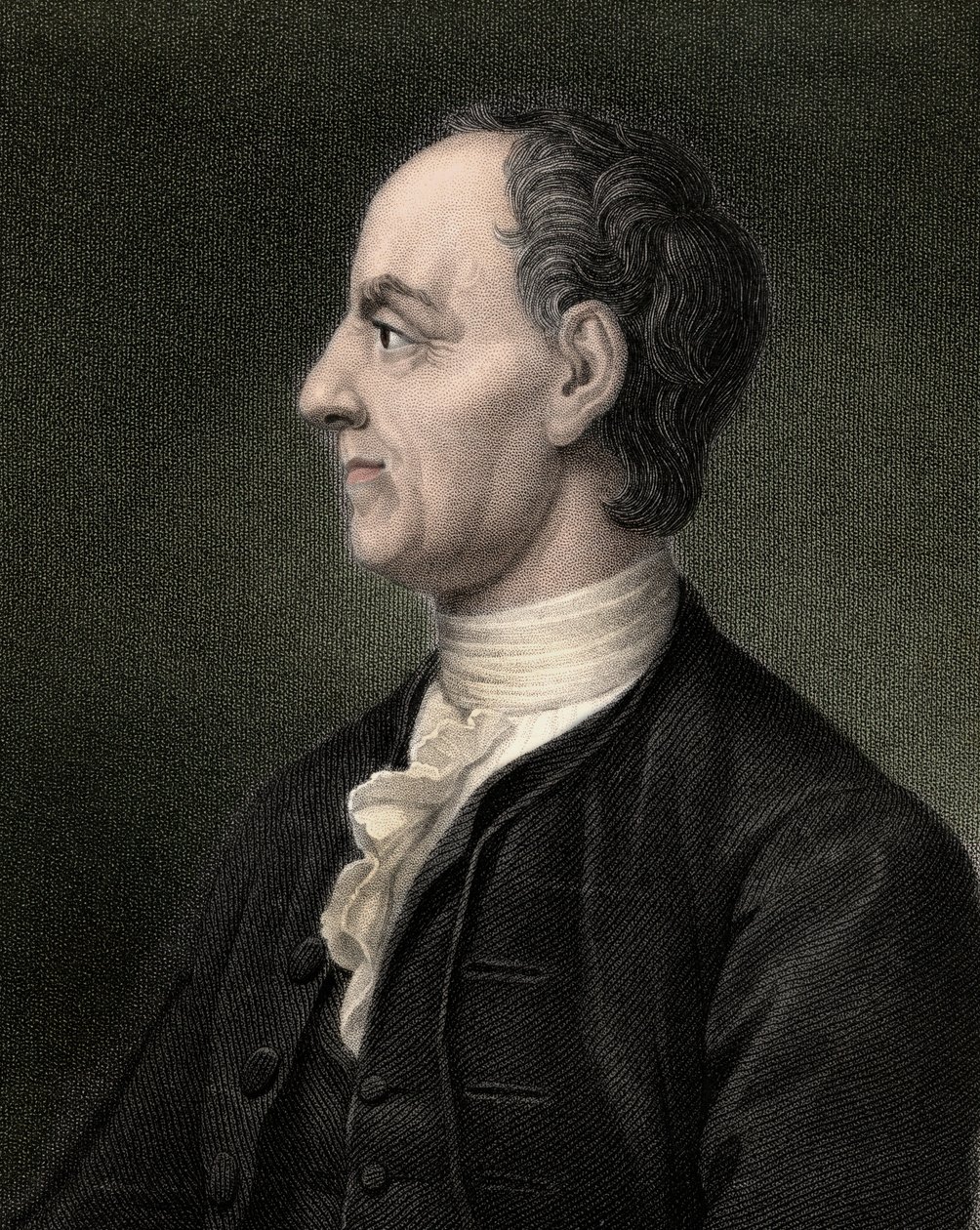 Portræt af Leon (Leonhard) Euler (1707-1783), schweizisk matematiker - gravering - 1800-tallet af Unknown artist
