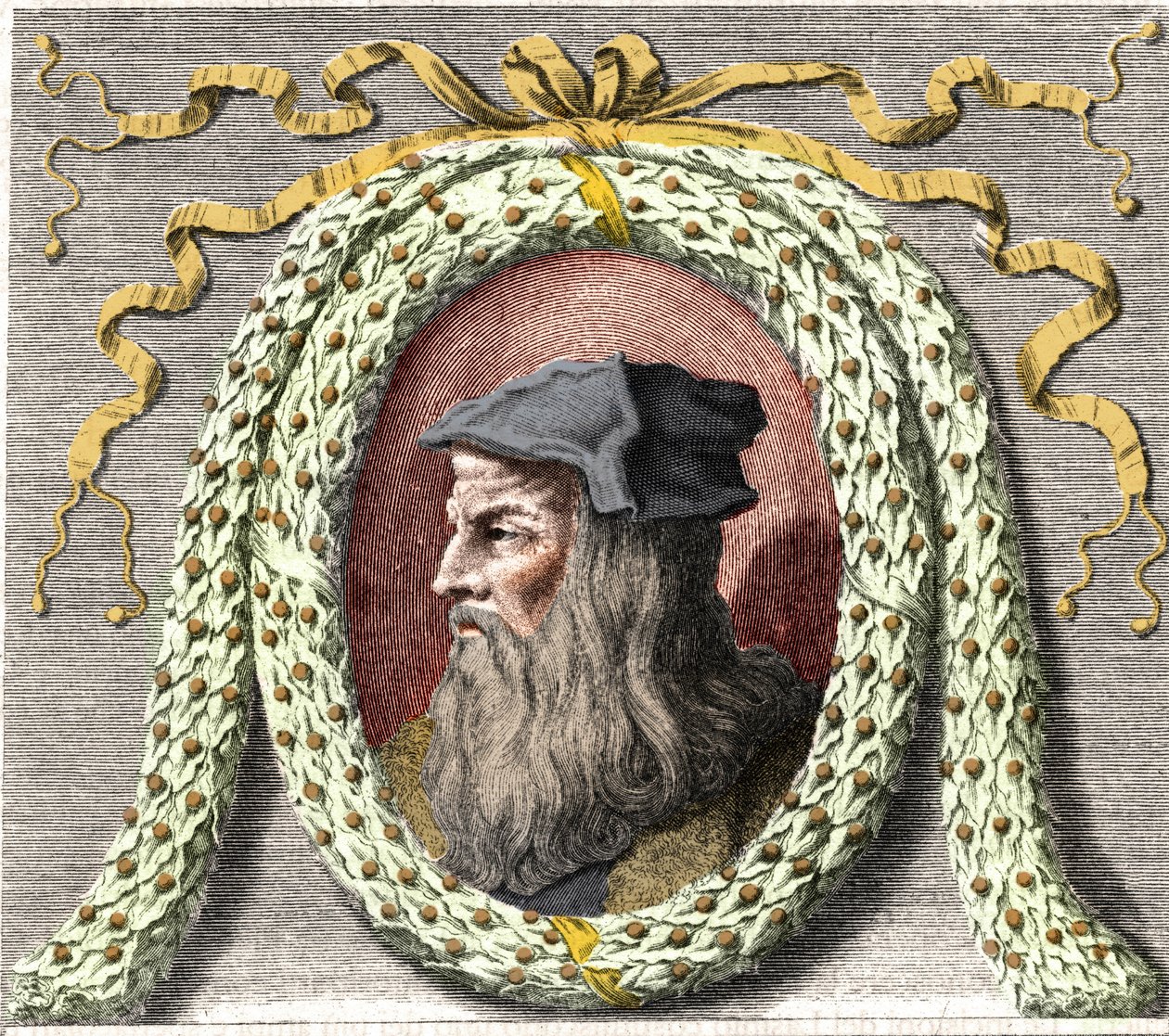 Portræt af Leonardo da Vinci (Leonardo da Vinci) (1452-1519). af Unknown artist