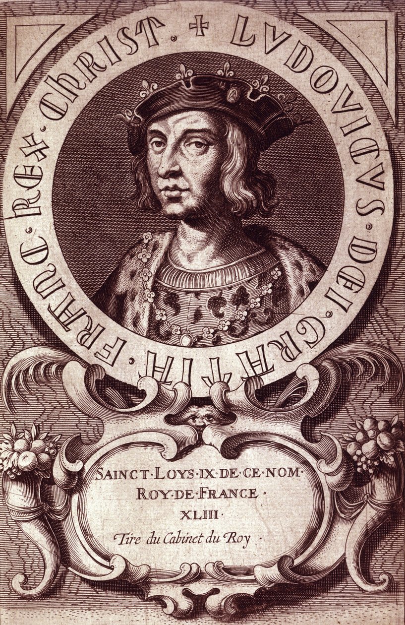 Portræt af Louis IX eller Saint Louis (1214 - 1270). af Unknown artist