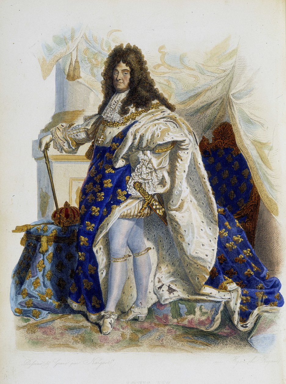 Portræt af Ludvig XIV (1638-1715) - i "" Den franske Plutarch", af Mennechet af Unknown artist