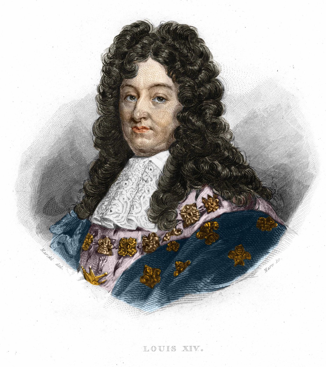Portræt af Ludvig XIV (1638 - 1715), konge af Frankrig. af Unknown artist