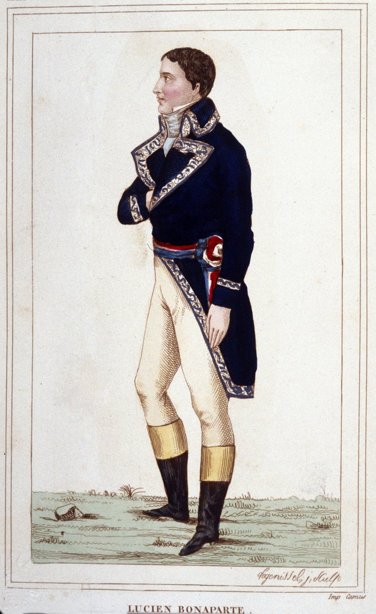 Portræt af Lucien Bonaparte (1775 -1840) gravering af 1830 af Unknown artist