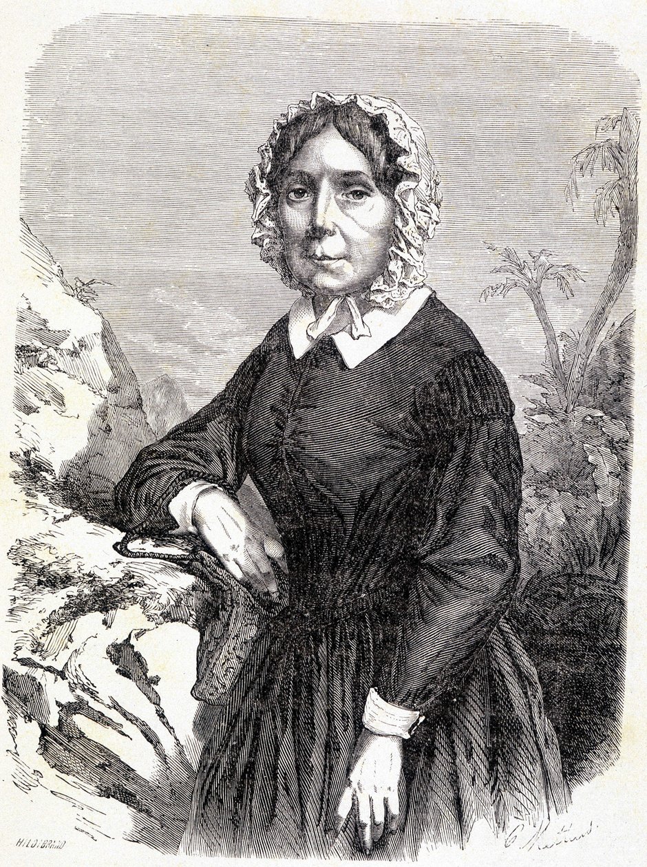 Portræt af Madame Ida Pfeiffer (1798-1858), østrigsk rejsende. af Unknown artist
