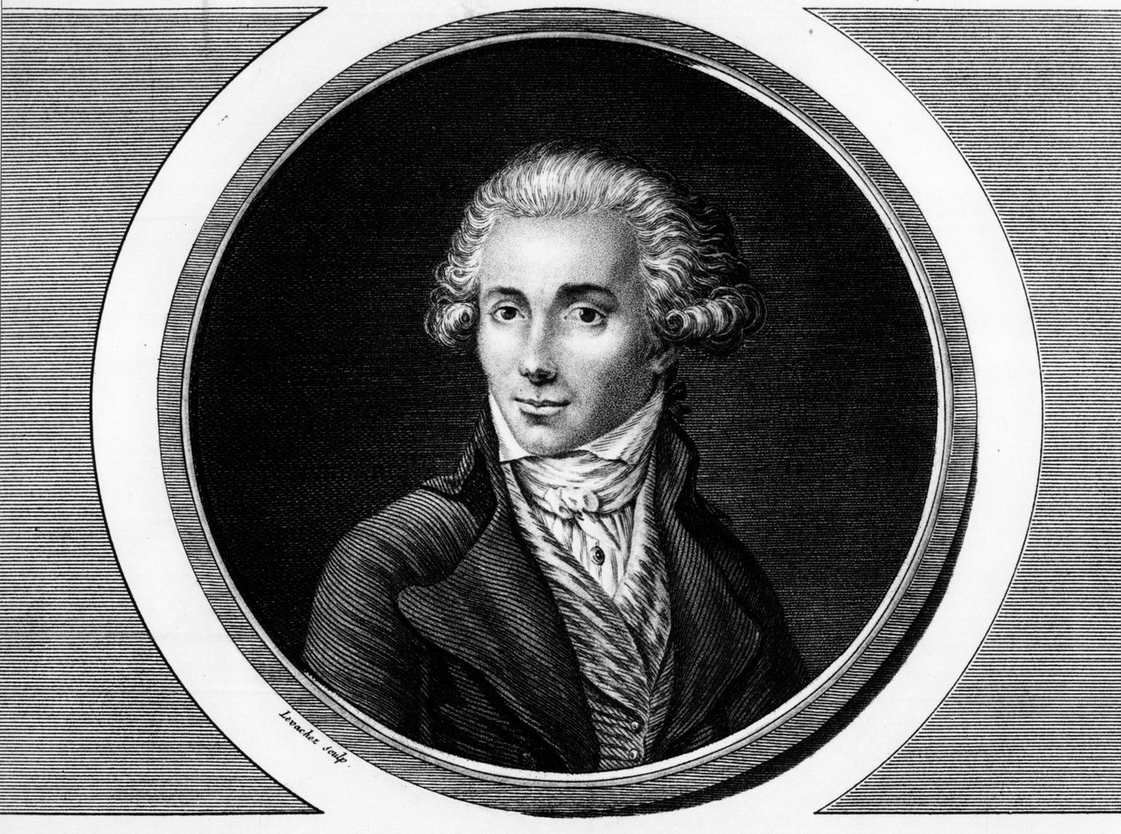 Portræt af Marguerite Elie Guadet, fransk politiker (1758-1794). Indgravering i "" Komplet samling af historiske malerier fra den franske revolution, i tre bind.""" 1804. af Unknown artist