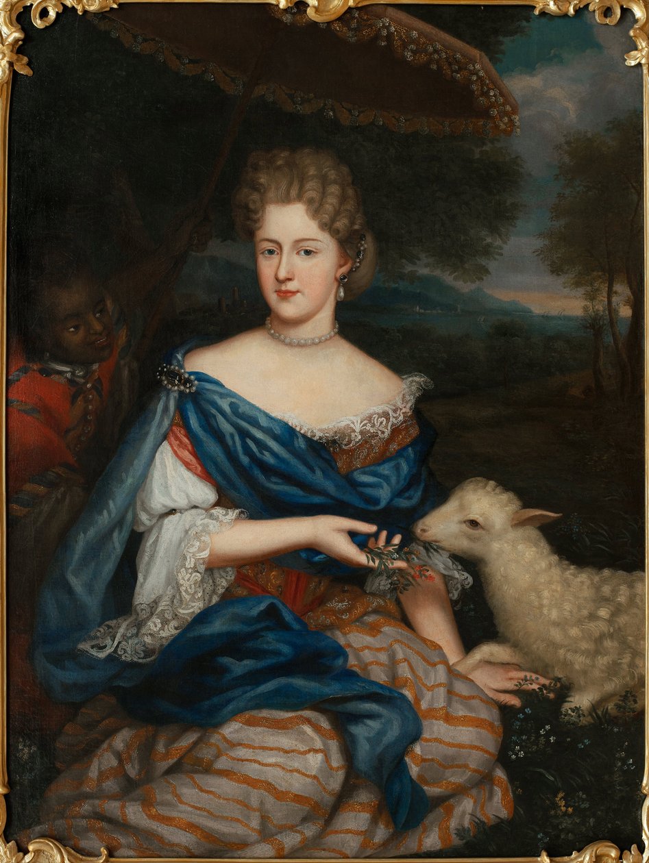 Portræt af Maria Karolina Sobieska (1697-1740) (Marie Charlotte Sobieska) - Anonym - ca 1730 - Olie på lærred - 150x123 - Wilanow Palace Museum af Unknown artist