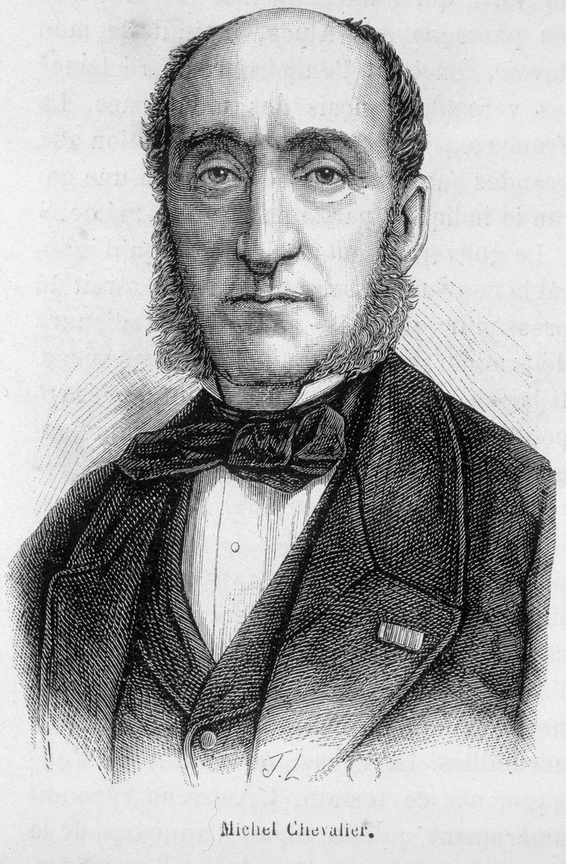Portræt af Michel Chevalier (1806-1879), fransk politiker og økonom. af Unknown artist