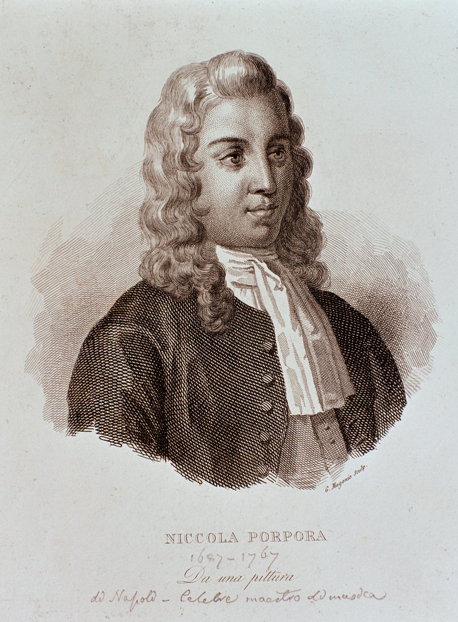 Portræt af Niccola Porpora (gravering af Unknown artist