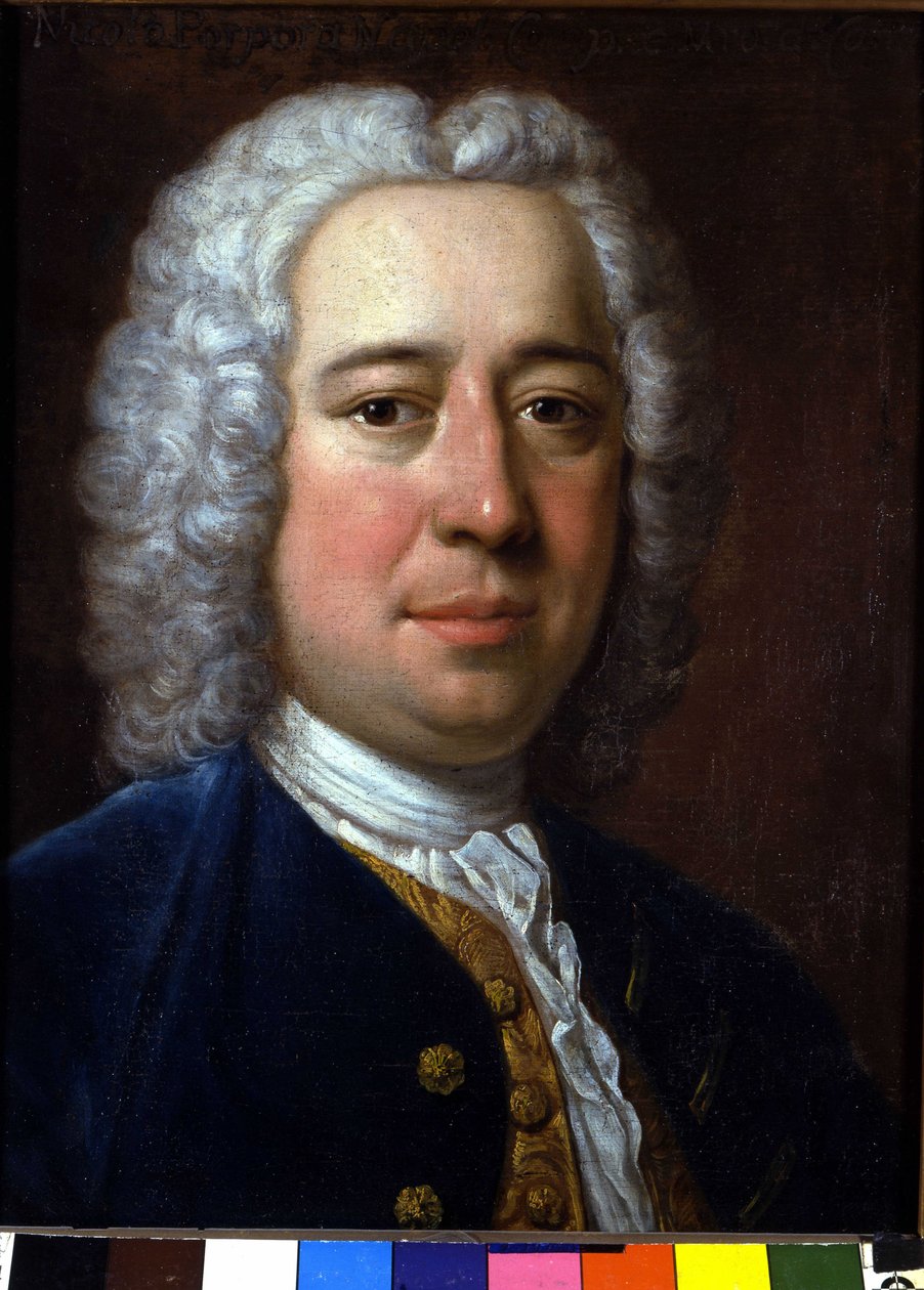 Portræt af Nicola Antonio Porpora, italiensk komponist (1686-1768). Anonymt maleri. Bologna, Musikkonservatoriet. af Unknown artist