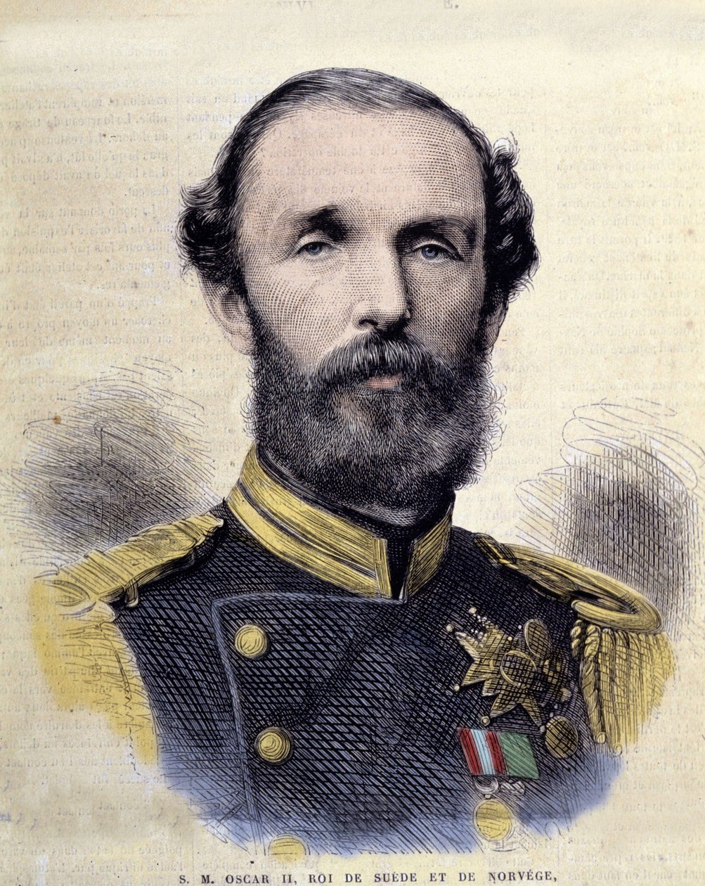 Portræt af Oscar II (1829-1907), konge af Sverige og Norge. af Unknown artist