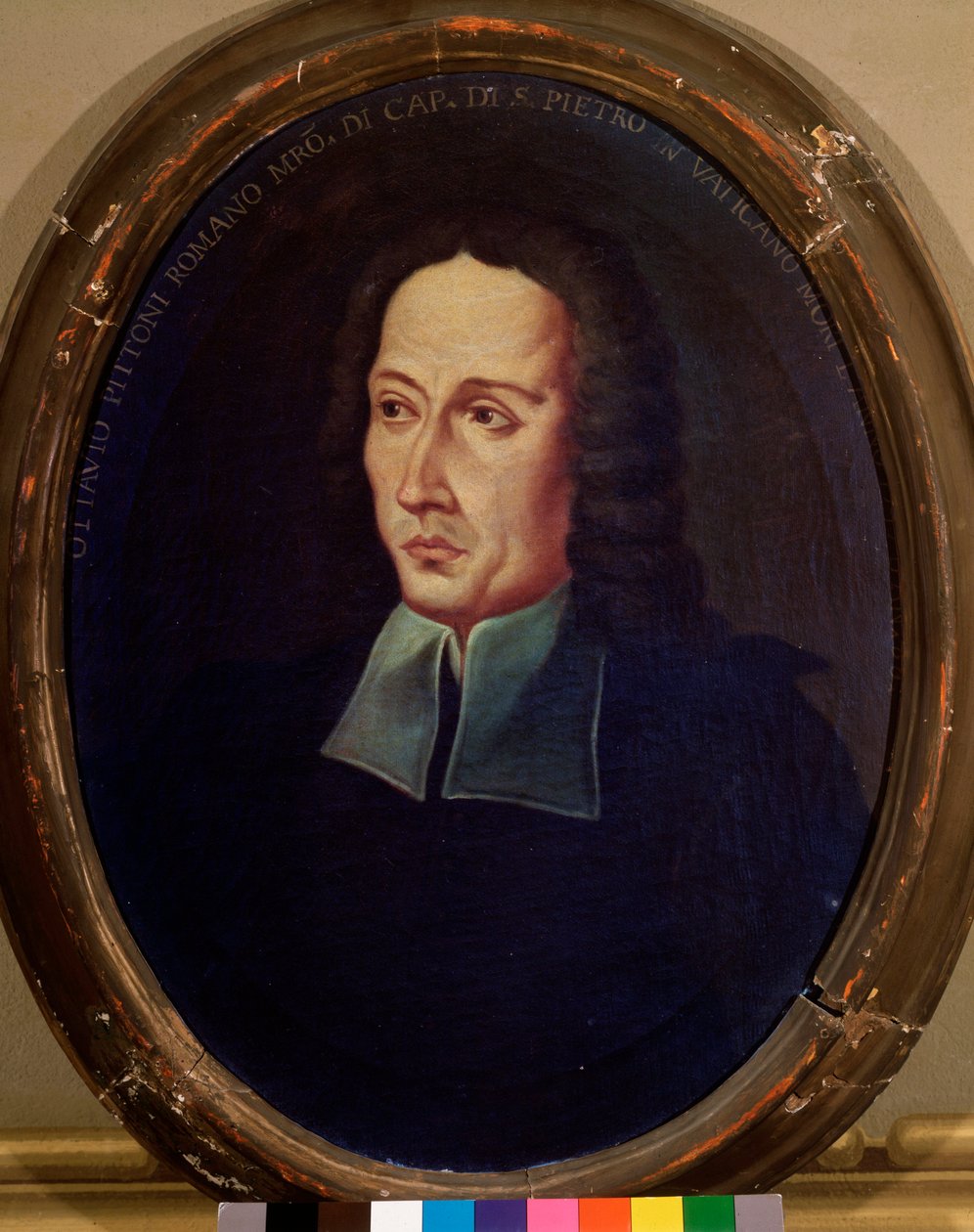 Portræt af Ottavio Pitoni (1657-1743) italiensk komponist Anonym maleri. Bologna fra det 18. århundrede, borgerligt musikmuseum af Unknown artist