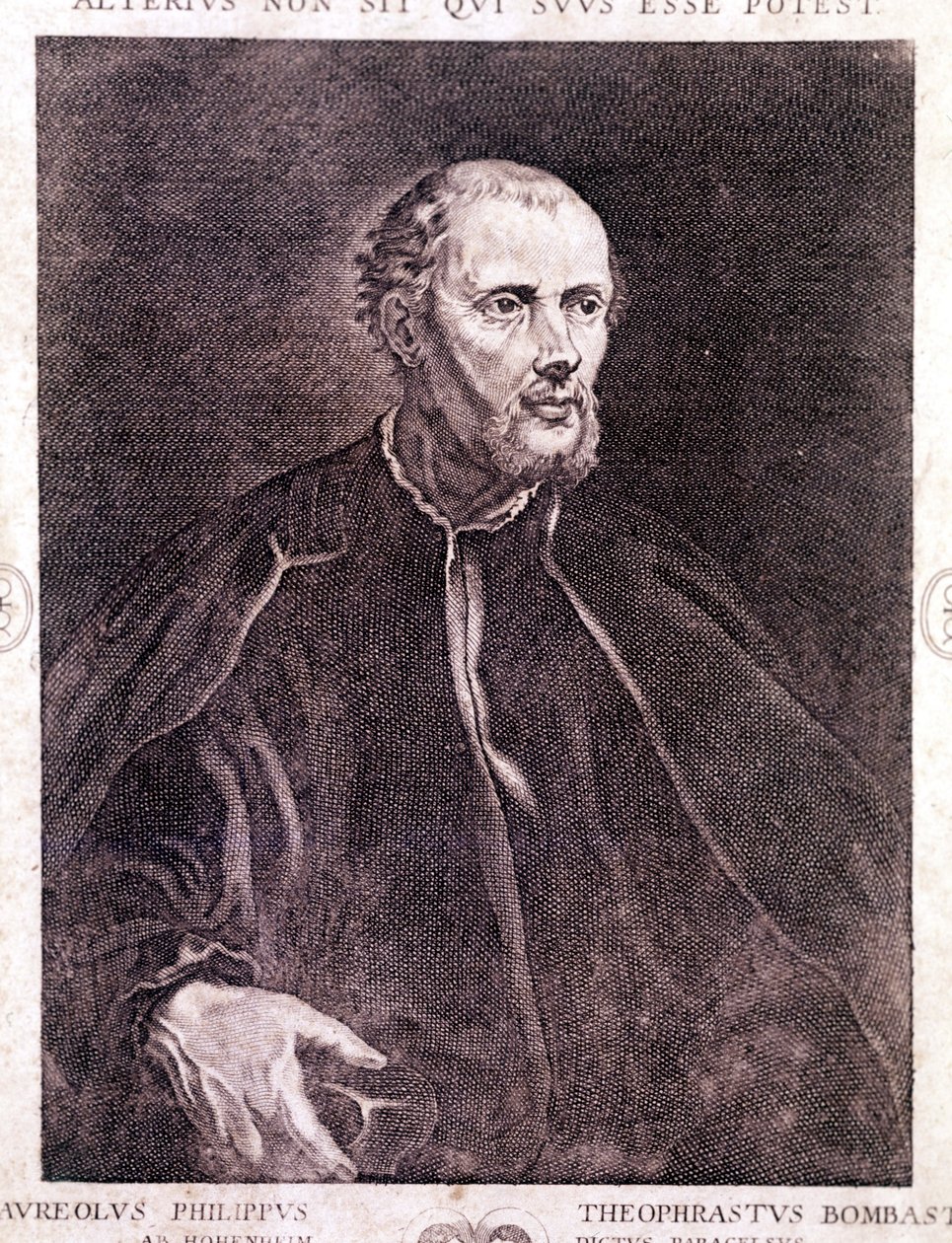 Portræt af Philipp Aureolus Theophrastus Bombast von Hohenheim Paracelsus af Unknown artist