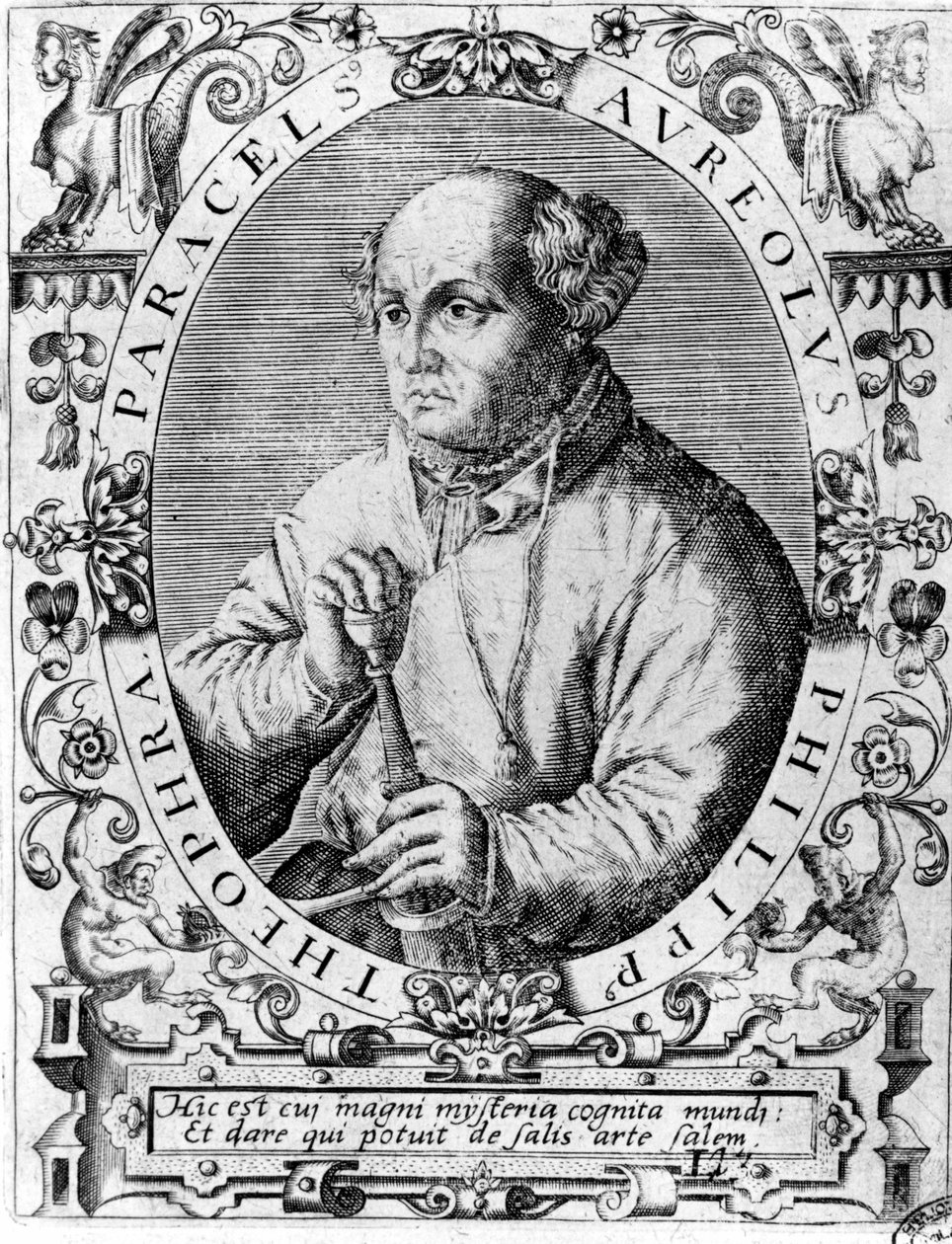 Portræt af Philipp Aureolus Theophrastus Bombast von Hohenheim Paracelsus af Unknown artist