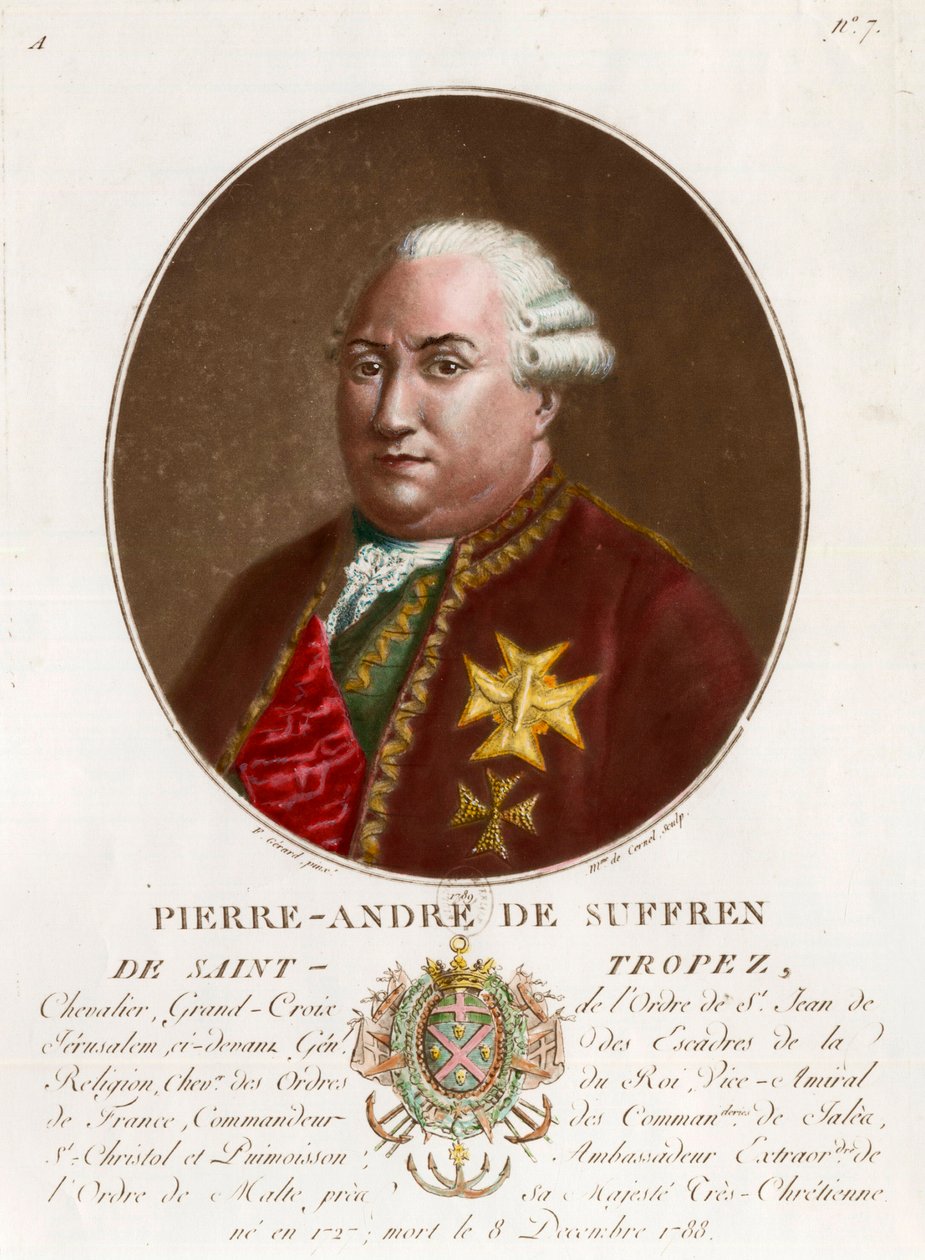 Portræt af Pierre Andre de Suffren af ​​Saint Tropez af Unknown artist