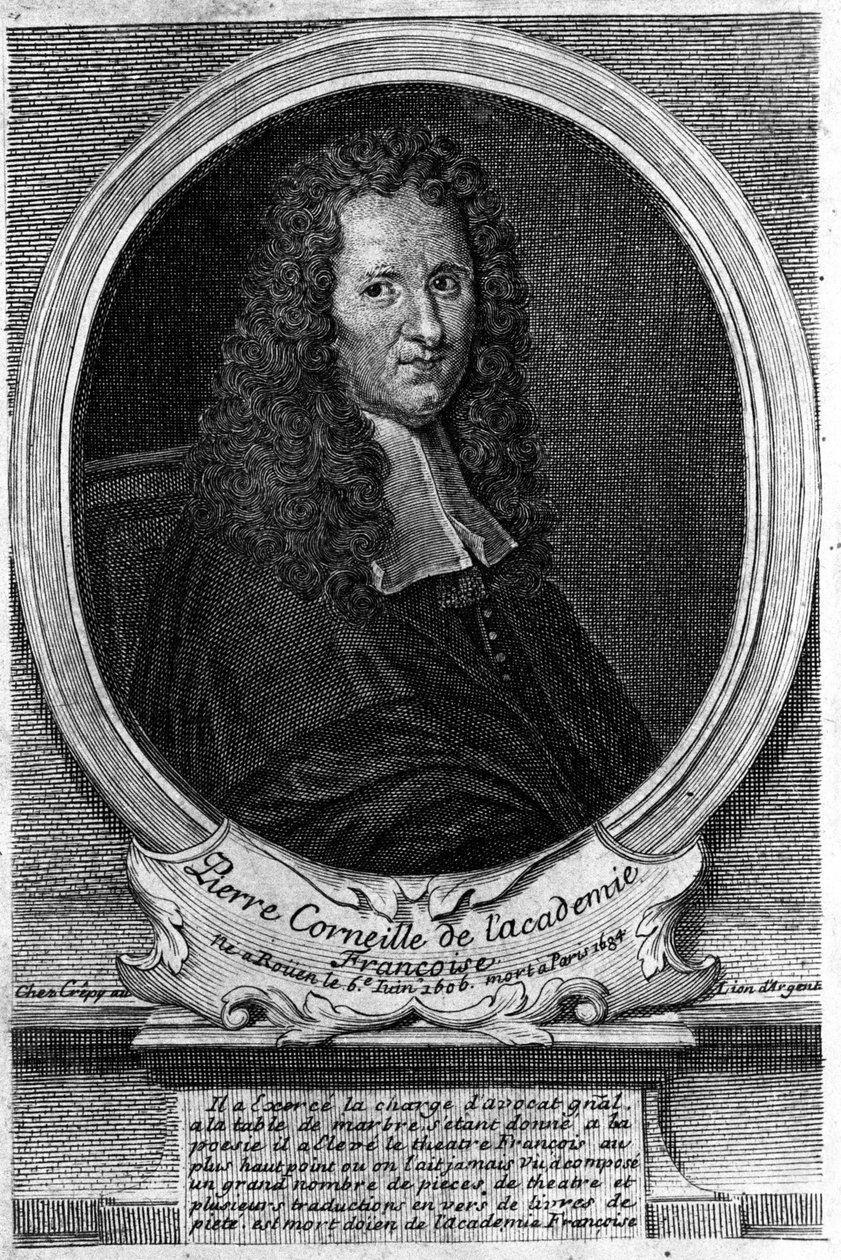 Portræt af Pierre Corneille (1606 - 1684). af Unknown artist