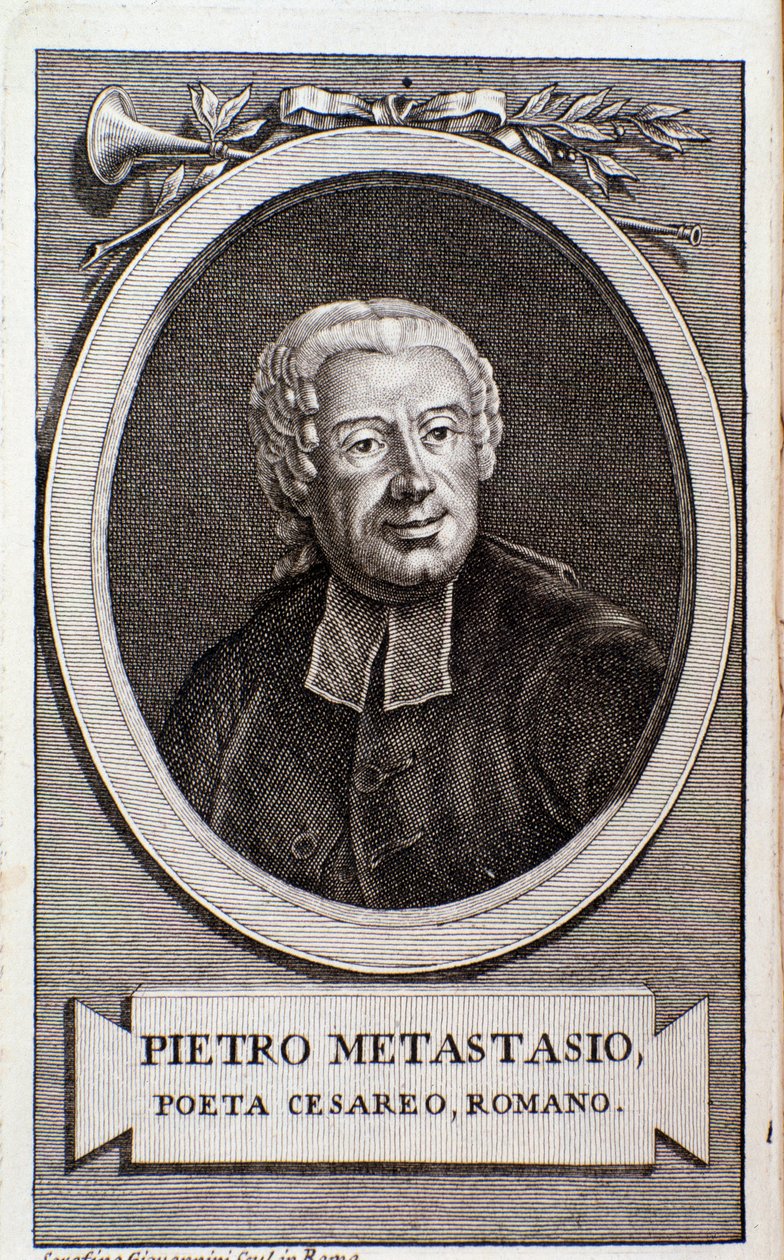 Portræt af Pietro Metastasio (gravering) af Unknown artist